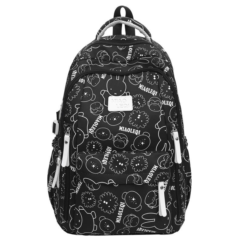 Школьная сумка женская мультяшный принт дорожный рюкзак большой емкости рюкзак для студентов