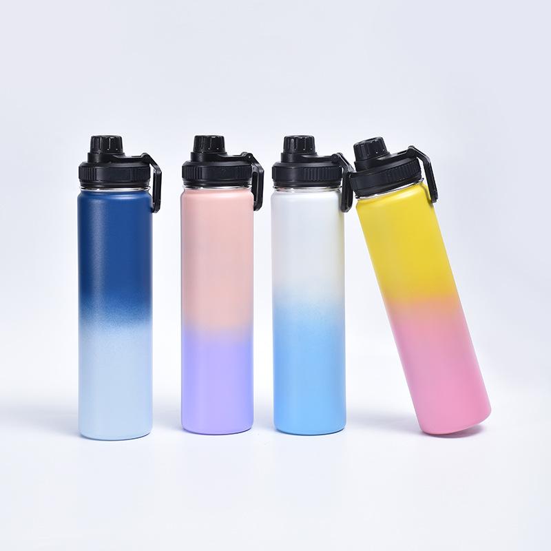 Gradual Spray Painting Sports Cup 304 Stainless Steel Super-capacity Space Pot Insulation Portable Cup