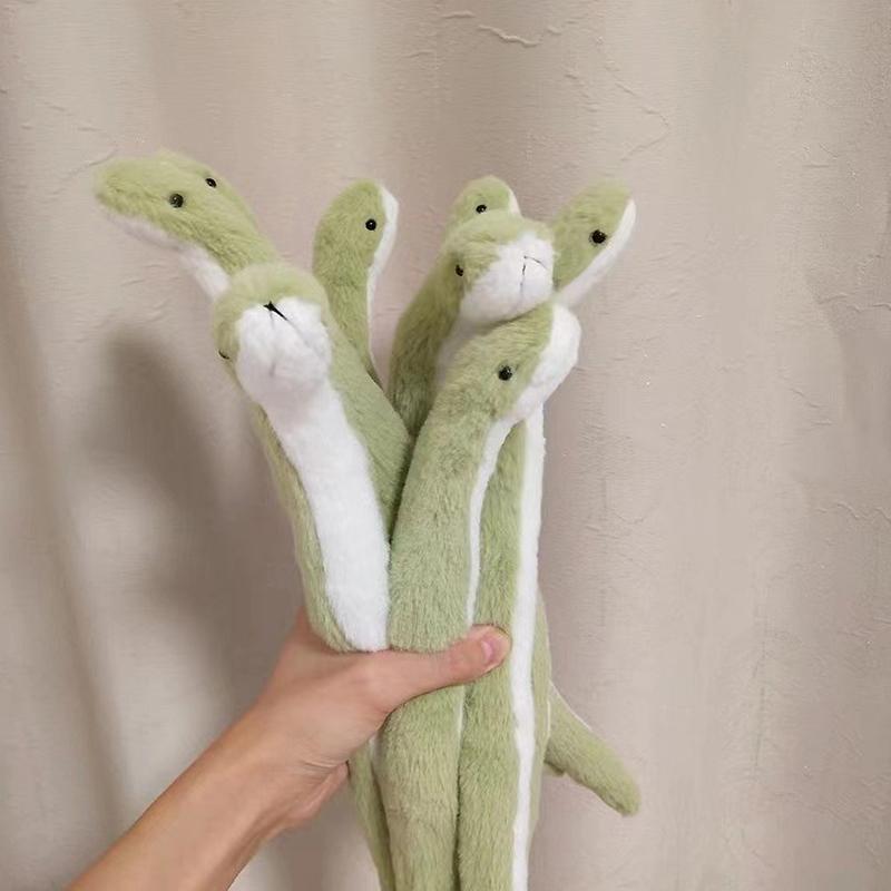 1 шт. рептилия гибкая имитация змеи плюшевый домашний декор 40 см чучело животное зеленая змея плюшевая кукла мягкая хлопковая игрушка-украшение