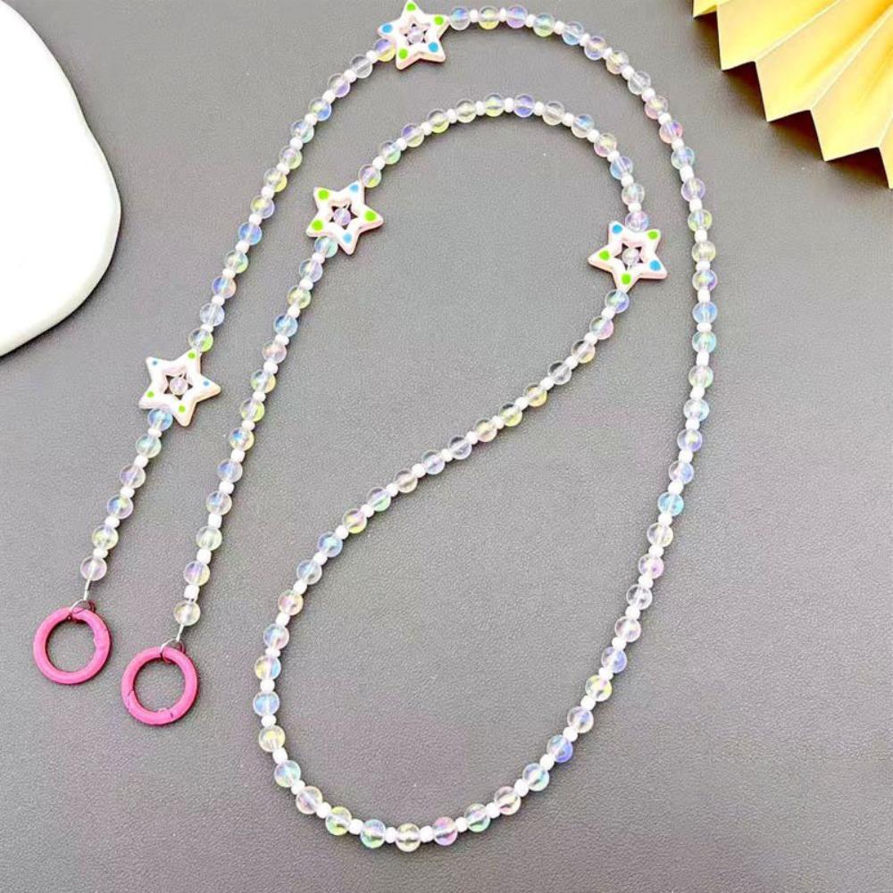 Подвесное украшение Кошелек Цепочка для ожерелья Универсальный шнурок для телефона Разноцветные бусины Ремешок для телефона Кукла