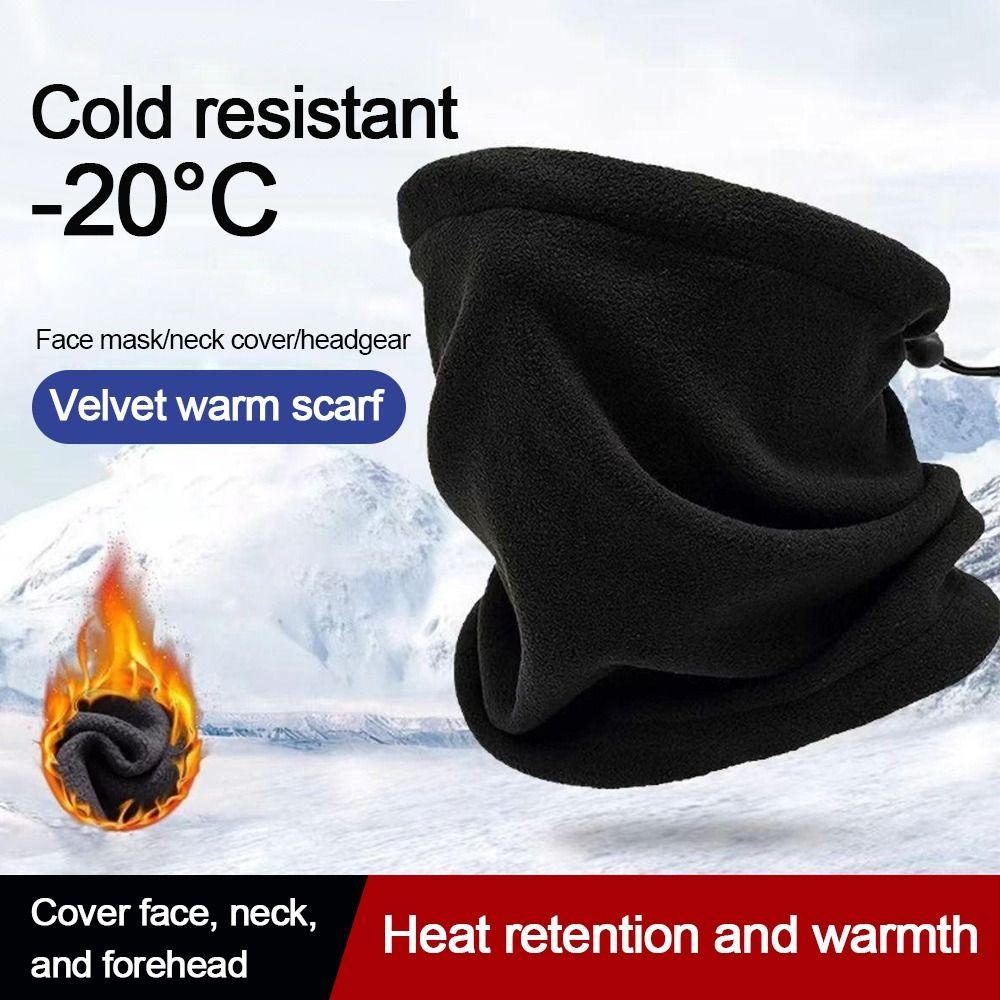Fleece Lining Cycling Neck Warmer Thickened Neck Scarves Outdoor Warmer Fake Collar  Men Women