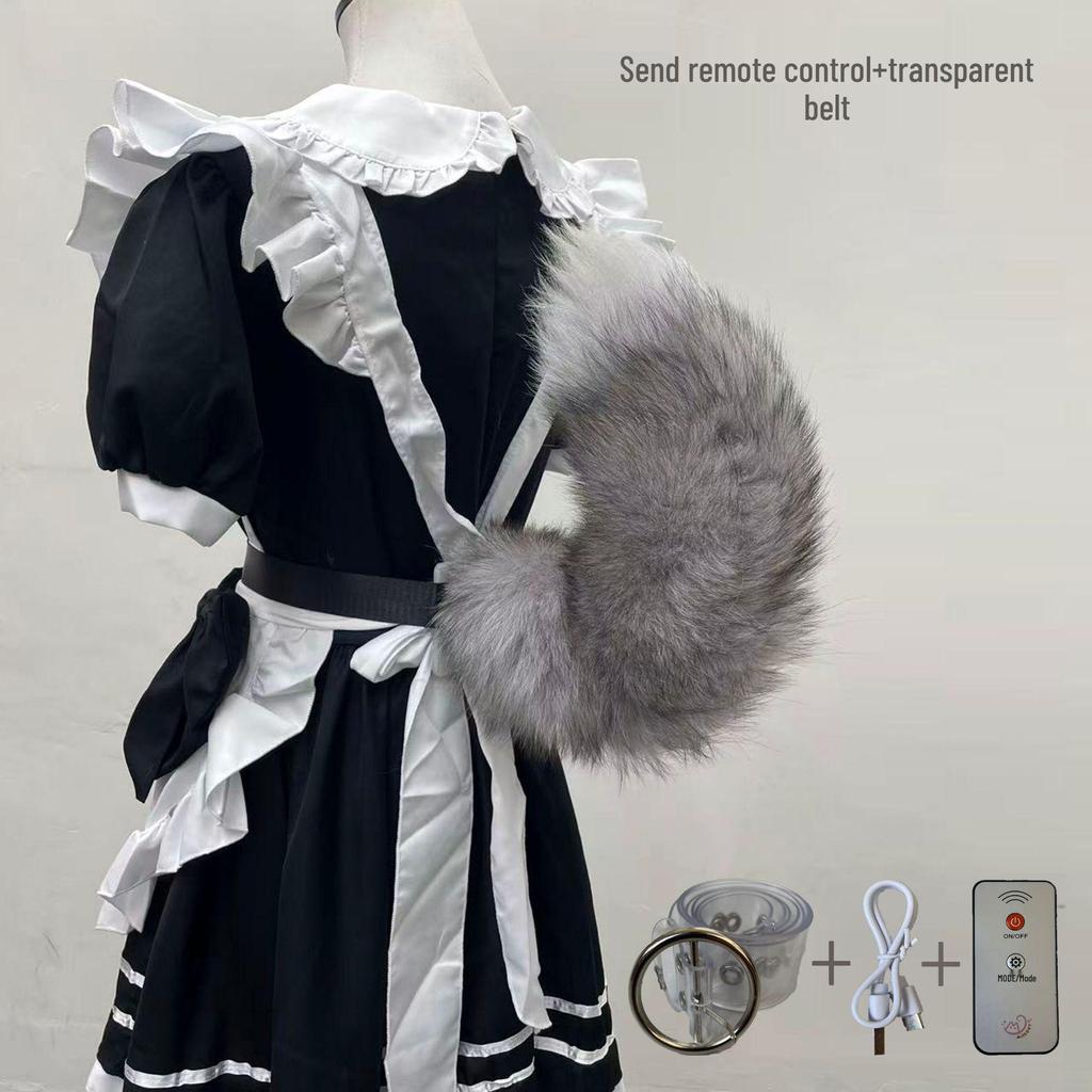Трехскоростной электрический виляющий хвост для косплея: Черный щенок, Маленький лисенок, Серый волк