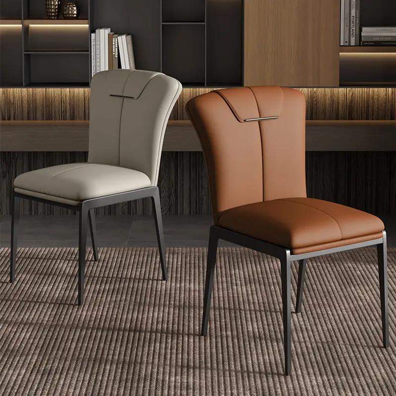 Ротанговое кресло Розовые обеденные стулья Роскошная мебель для комнаты Дизайнерская Обитая Кухонная Мягкий пластик Уличная Кожа Прозрачный