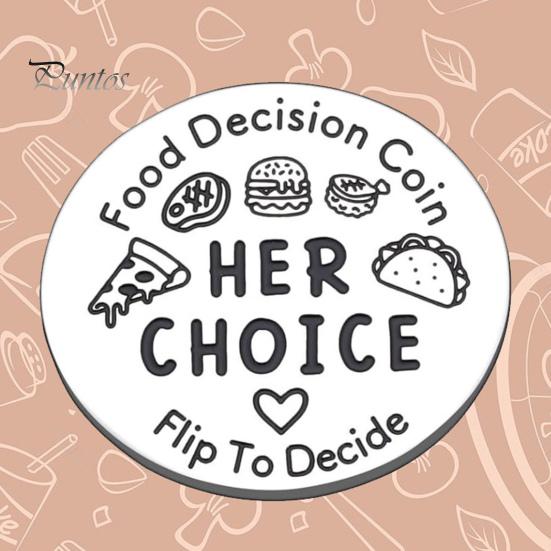 Устройство для принятия решений о еде, флип-монета, двухсторонняя, с прозрачным принтом, милый сюрприз на день Святого Валентина, забавное устройство для принятия решения о еде, флип-решатель