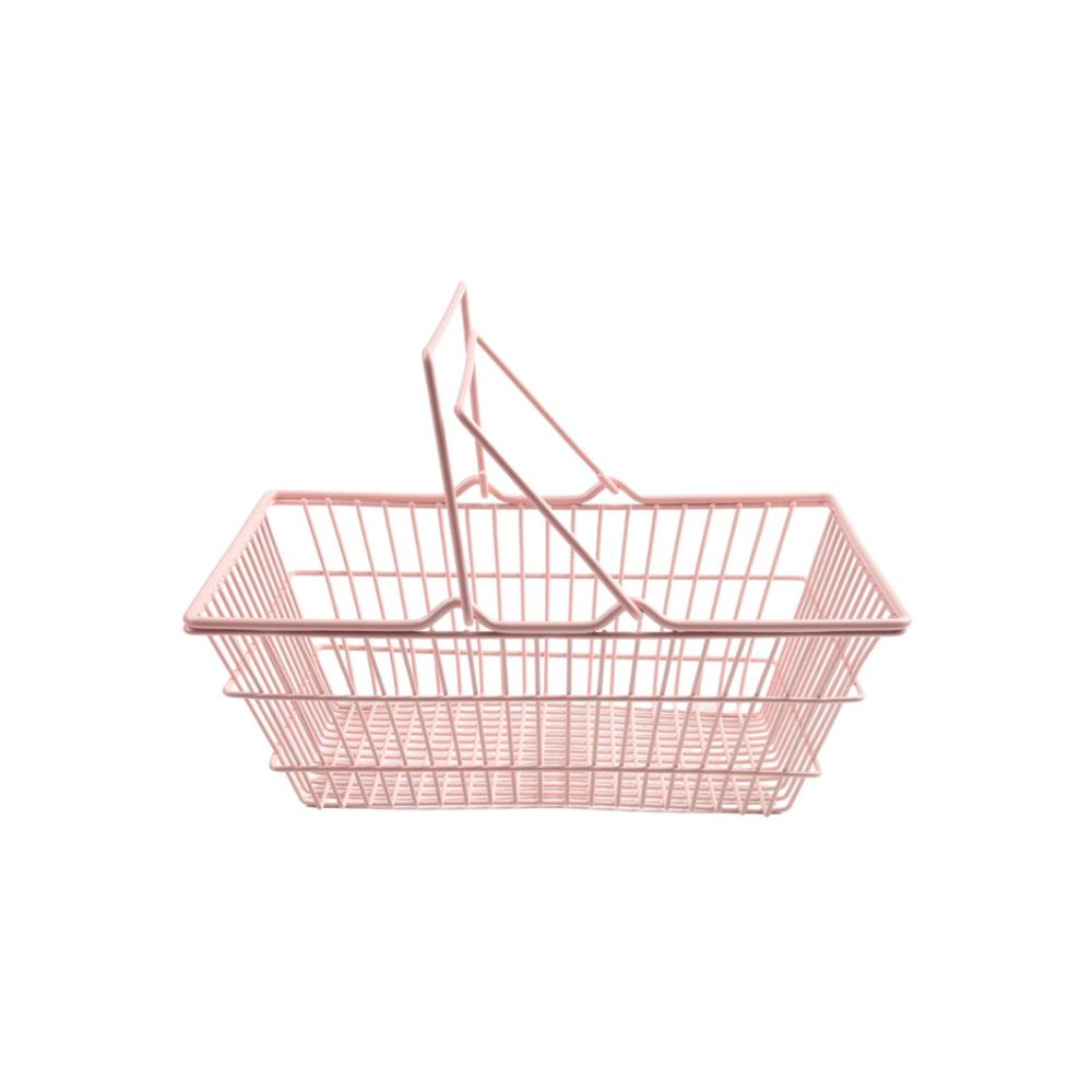 Model Mini Storage Basket Metal Toy Trolley Container Portable Shopping Cart Storage  Desktop