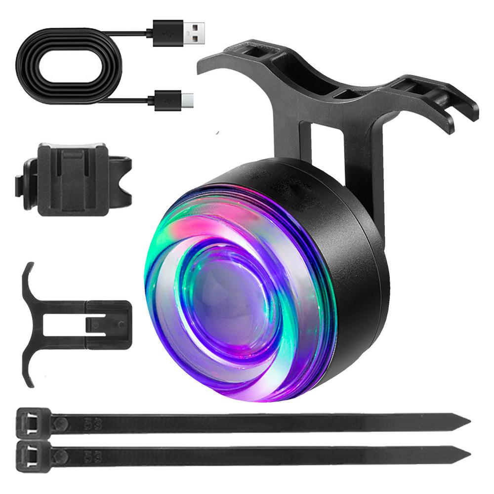 Bicycles Lights For Night Riding Colorful Smart LED Bike Lights Cycling Supplies Motorcycle Accessories Powersports Electronics