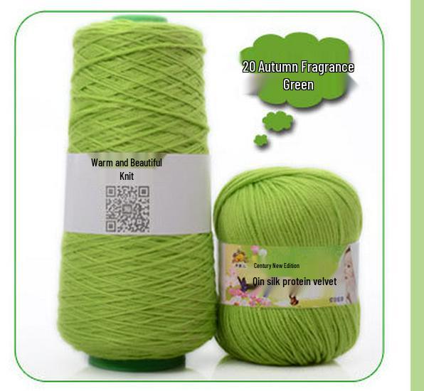 Детская пряжа из хлопка с протеином шелка для вязания и вязания крючком шарфа