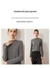 Elegant Women's Merino Wool Half-High Neck Knit Sweater - Ultra-Fine, Base Layer, Thin Style