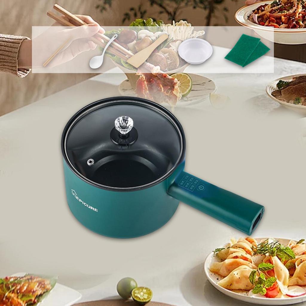 Electric Pot 1.8L Frying Pan for Pasta Steak Oatmeal Ramen Eggs