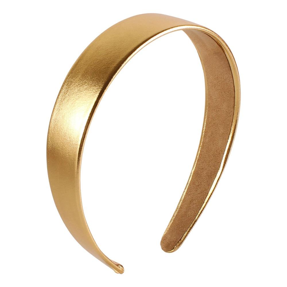 Glossy Leather Headband 3CM Width Simple Headwear Fashionable Face Wash Headband  Party Look