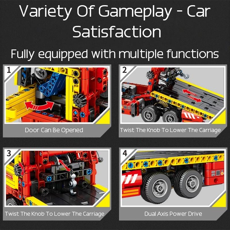 MOC City Creative 785 шт. бортовой грузовик Power Funtions строительные блоки грузовик модель автомобиля кирпичи для детей DIY образовательный день рождения