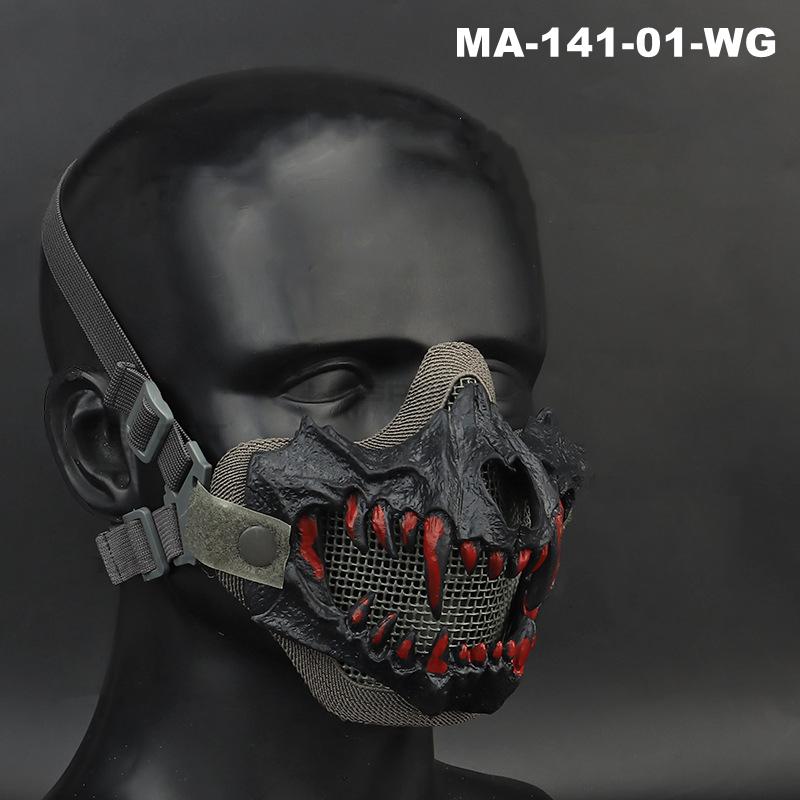 MA-141 Военная Тактическая Страйкбольная Пейнтбольная Маска Бивень Металлическая Сетчатая Маска CS Wargame Полевая Охота Защитные Маски Для Стрельбы