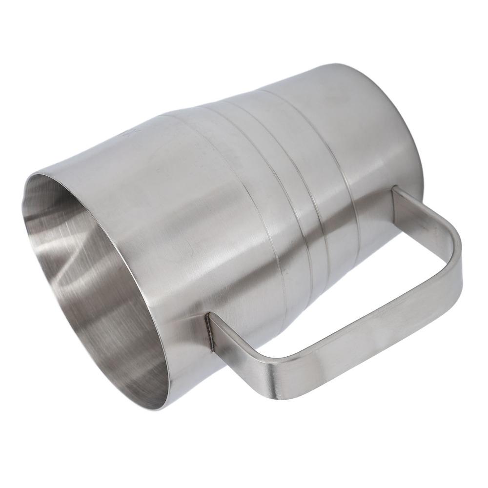 Silver Milk Frother Pitcher Stainless Steel Milk Steaming Pitcher Milk Frothing Cup  Latte Art