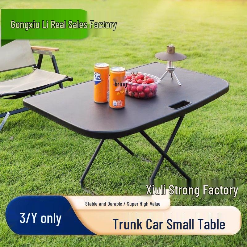 Compact Folding Table for Tesla Generation 1/2 Trunk - Ideal for Car Camping