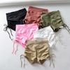 2023 Summer Women's Sexy Butt-Lifting Yoga Shorts with High Waist and Drawstring Tie