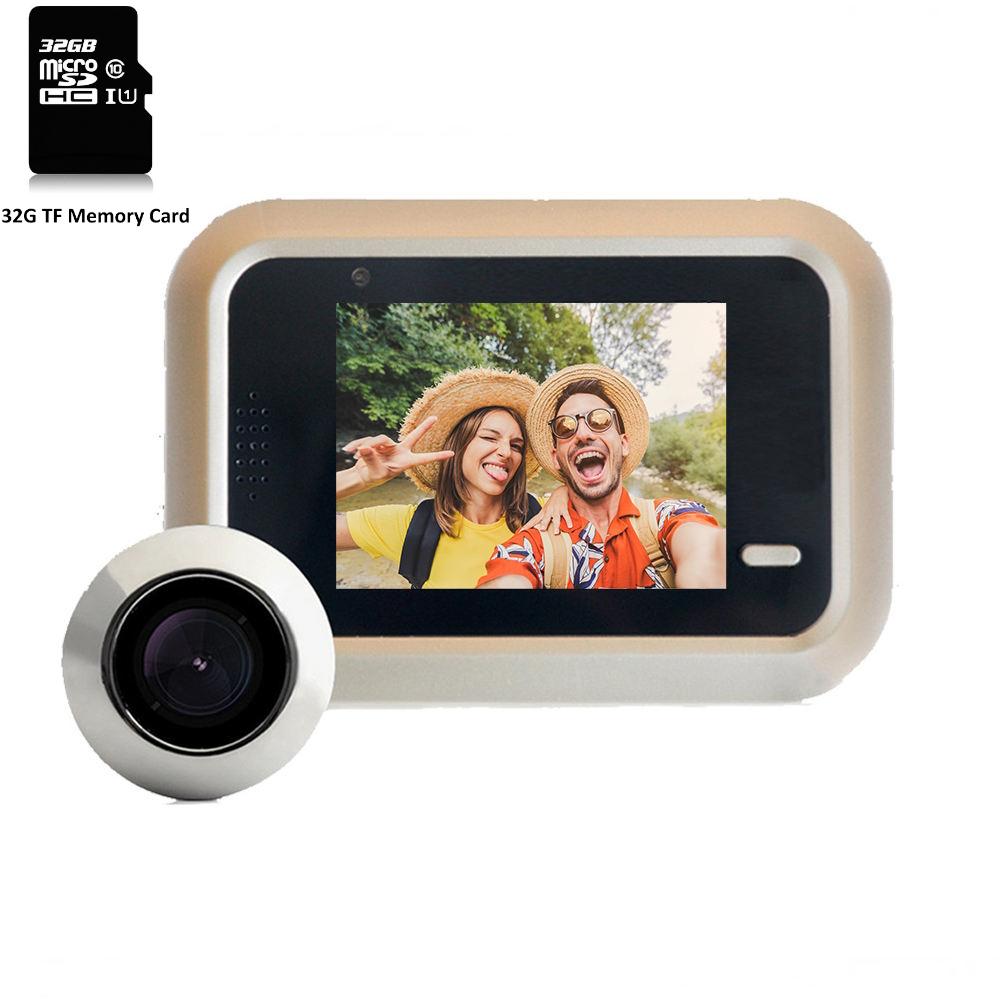 Smart Home Doorbell X8 Cat's Eye Visual USB Charge 2.4 Inch Cat's Eye Doorbell 160 Degree Wireless Video Doorbell Home Security