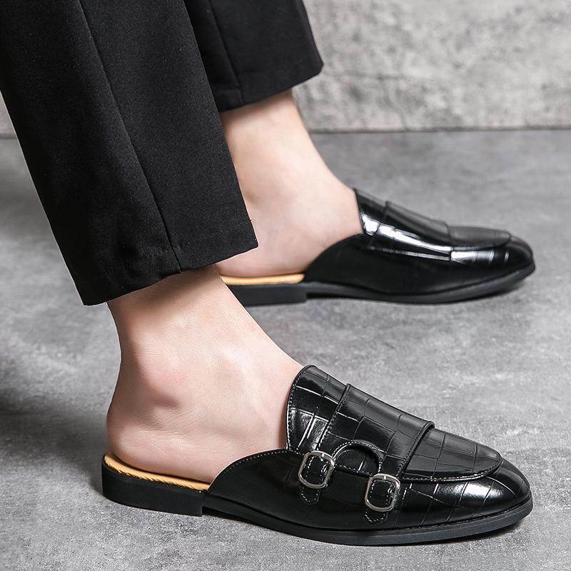 Мужские зеленые белые полушлепанцы для вождения, туфли-монки, мужские повседневные мюли, мокасины, дышащие лоферы, Zapatos Hombre