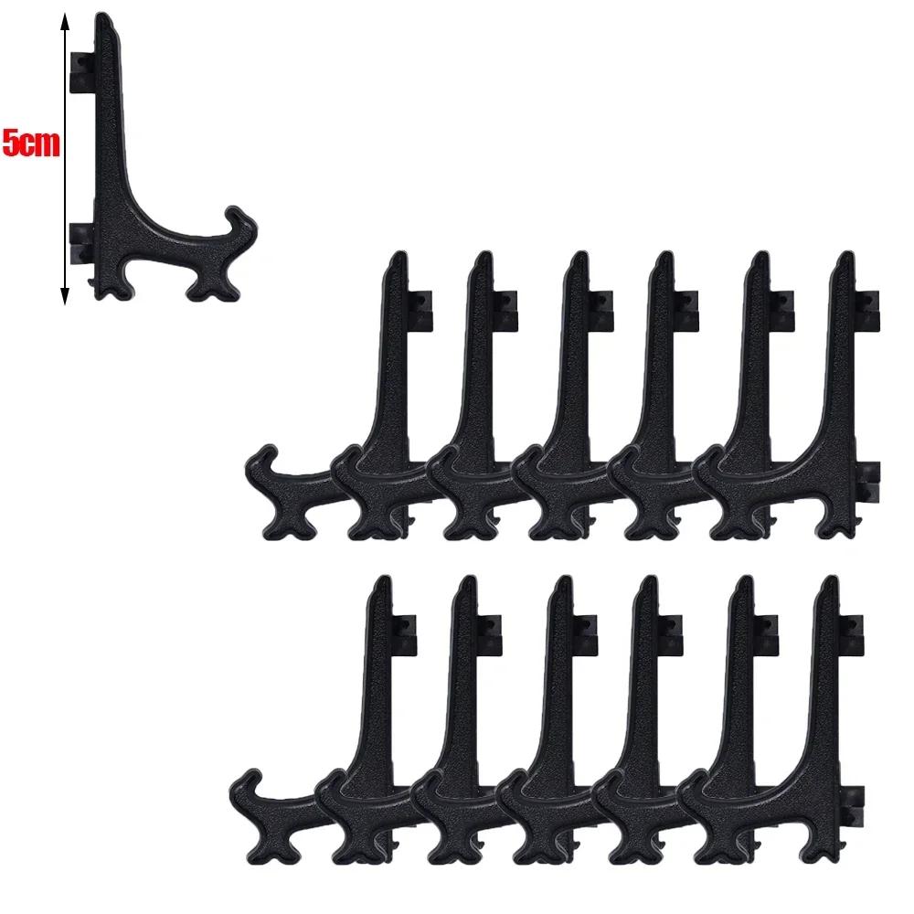 Clear Plastic Acrylic Easels Table Top Plate Holder Dish Bowl Racks Photos Picture Frame Folding Stand Storage Home Decor Holder