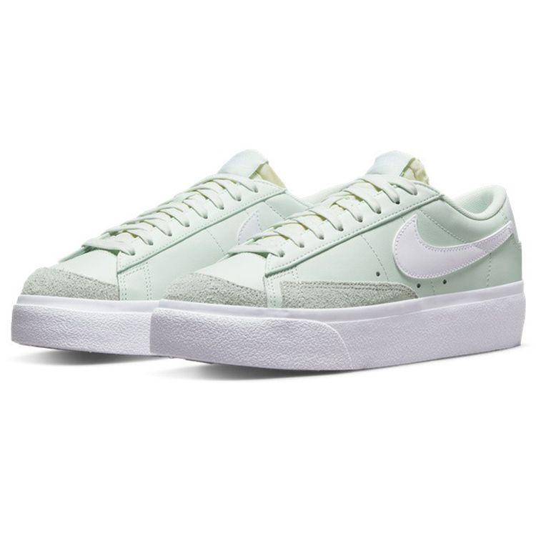 Nike Женские кроссовки Blazer Low на платформе Barely Green White Team Orange DJ0292-300