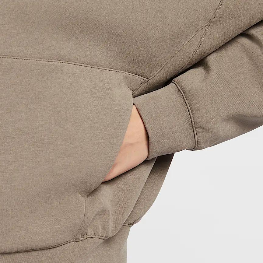 Nike Dri-Fit Невероятно Мягкий Быстросохнущий С высоким воротом Приятный к коже Мягкий Свитшот Женский свитшот Норковый-Коричневый Минерально-Серый HQ8189233