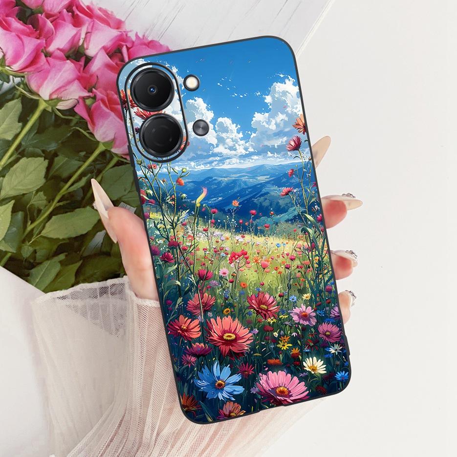 For Tecno Spark GO 3 5G Case KN3 Colorful Flowers Luxury Painted Cover Soft TPU Phone Case For Tecno Spark GO 3 SparkGo 3 Fundas