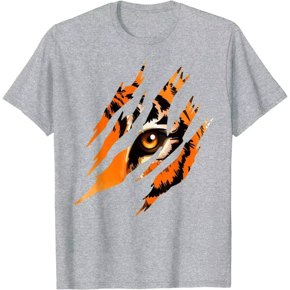 Tiger Eye Safari Zoo Wildlife Animal Zookeeper Costume Gift T-Shirt Streetwear Men Clothing New Arrivals 2023 Men Four Seasons