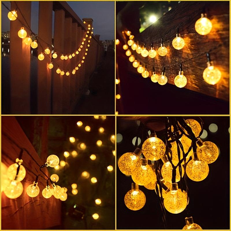 Solar Crystal Ball String Lights with 20–100 LEDs – Waterproof Outdoor Fairy Lights with 8 Modes for Garden Christmas Decoration