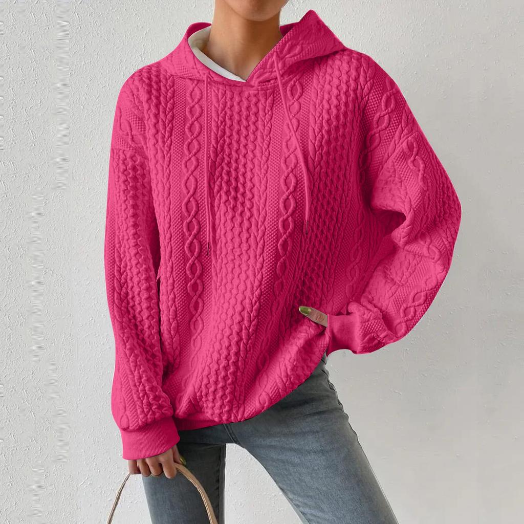 Women's Hoodies Long Sleeve Casual Solid Drawstring Hoodie Sweatshirts For Women Pullover