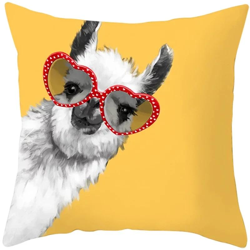 Летняя желтая наволочка с принтом листьев ананаса Домашний декор 100% полиэстер Наволочка для дивана Funda Cojin 45*45 Подушки