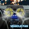 Новый 12V Черный Автомобильный Складной Вентилятор с Двойной Головкой, Вращающийся на 360°, Автомобильный Охладитель Воздуха, Низкий Уровень Шума