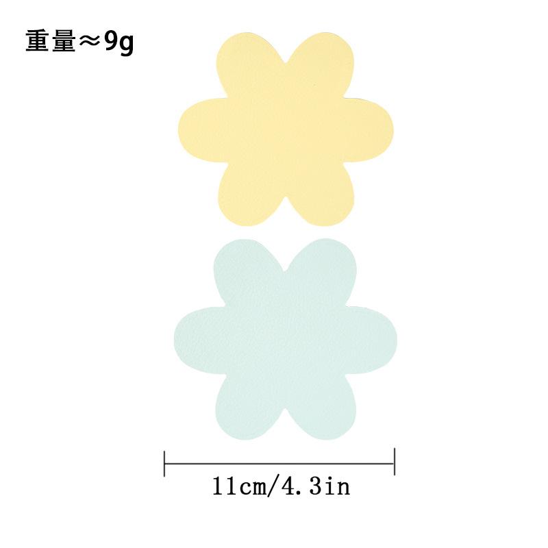 ins spring and summer explosion flower leather placemat thermal insulation waterproof oil-proof thermal insulation mat dining table mat petal coaster