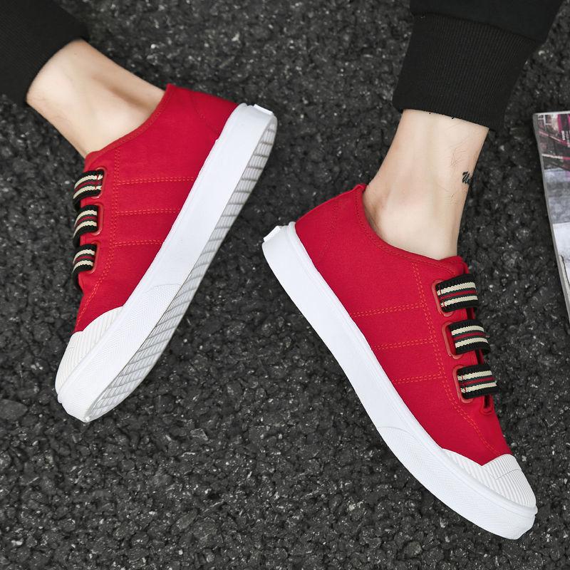 2024 лето новые мужские парусиновые туфли корейская версия повседневные студенческие туфли на одном ходу ленивые тканевые туфли трендовые мужские туфли