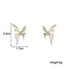 Enamel Butterfly White Color Animal Stud Earrings for Women New Trend Girl Korean Love Aesthetic Daily Life Minimalist Jewelry