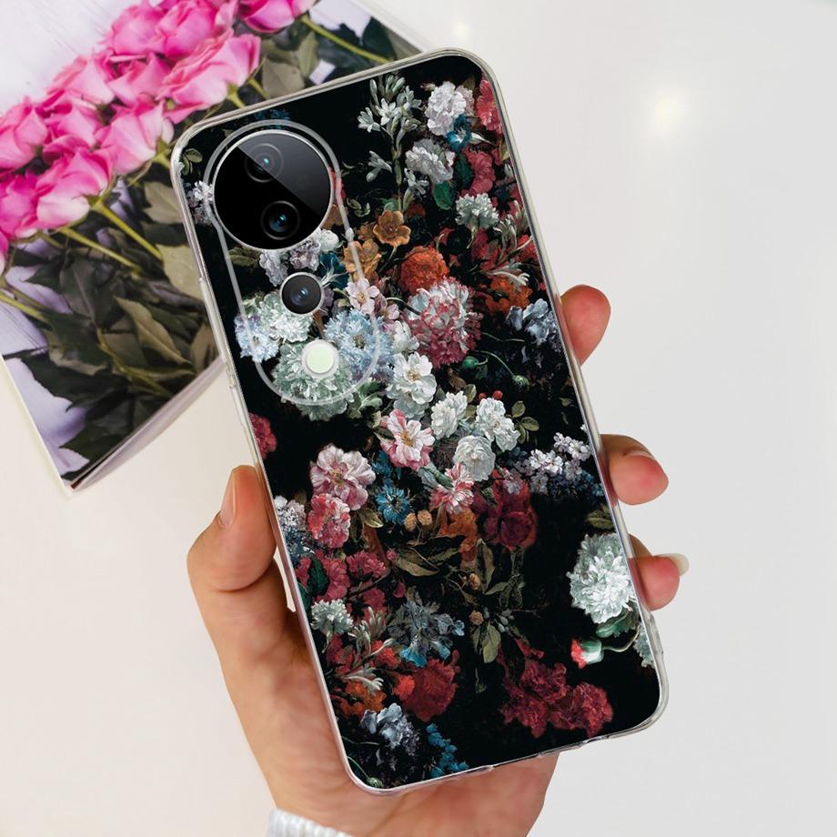 For Vivo V40 / V40 SE / V30 / V30 PRO / V30 Lite Back Cover Case Soft Clear Silicone Shockproof Protection Funda Women Fashion
