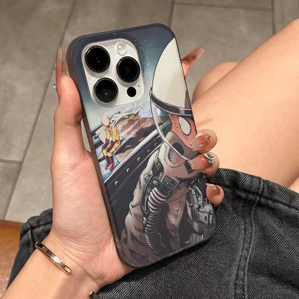 Superhero Anime One Punch Man For IPhone 17 16 15 14 Plus 13 12 11 Pro Max With Shockproof Protective Phone Cover