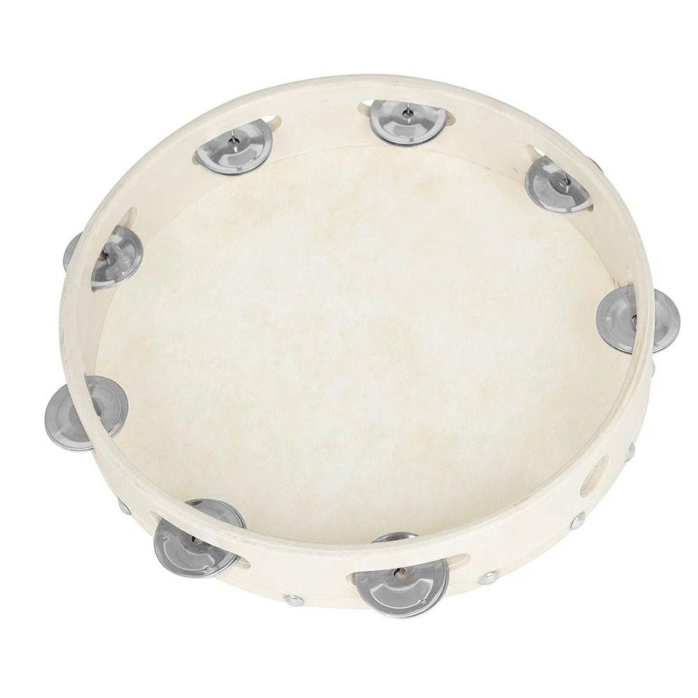 Барабанная мембрана из овчины Тамбурин Деревянный Однорядный Тамбурин Ручной Тамбурин Музыкальные инструменты