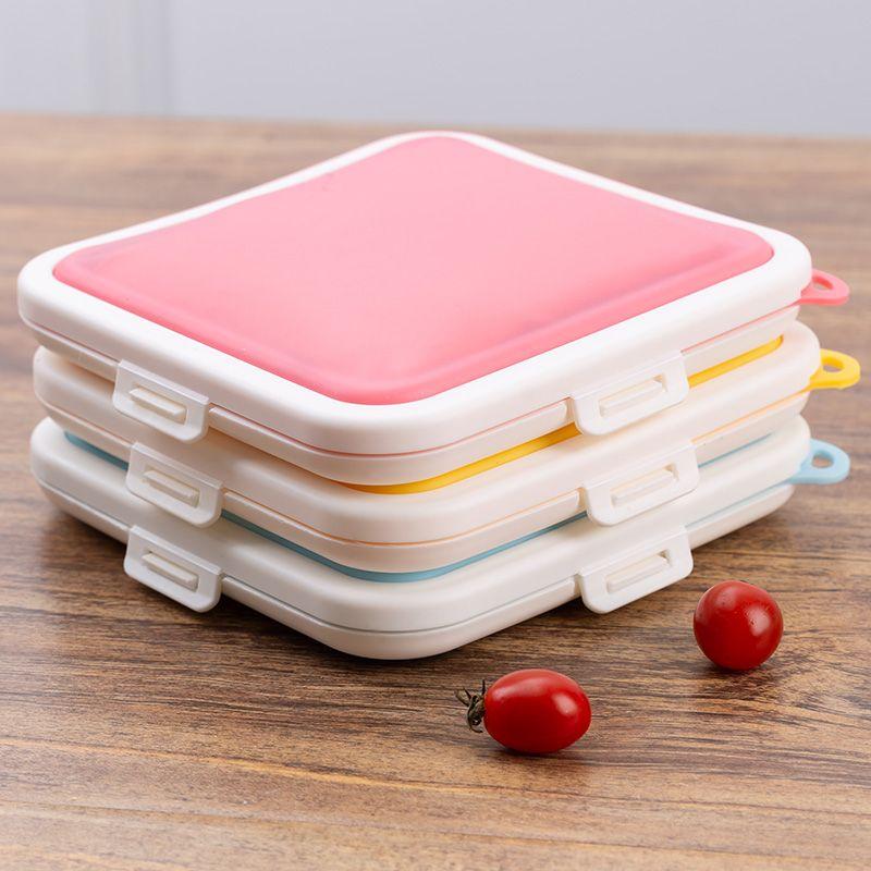 Portable Sandwich Toast Bento Box Reusable Silicone Sandwich Box Eco-Friendly Lunch Food Container Dinnerware Lunch Box