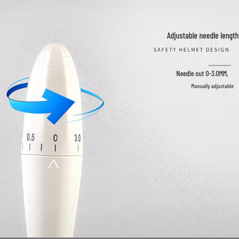 Регулируемый мезороллер для красоты и роста волос - Штамп DRS140A, локальное увлажнение, настройка длины игл, рост волос - Модель 120A