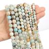 Natural Stone Beads Tiger Eye Amazonite Rose Quartz Turquoises Obsidian Agates Beads For Jewelry Making DIY Bracelet 4 6 8 10mm