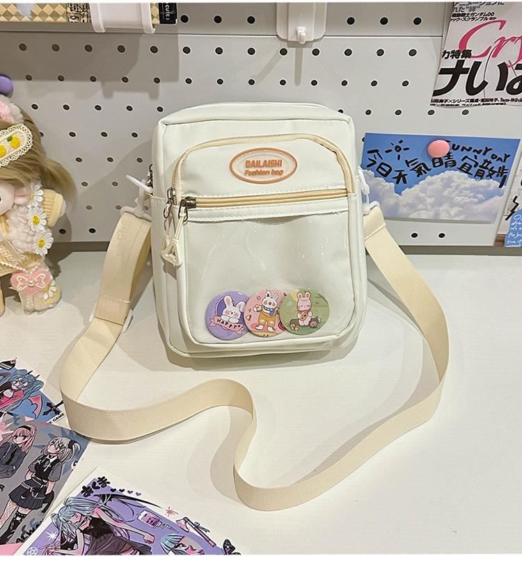 2025 осень новая прозрачная сумка-мессенджер повседневная простая студенческая модная сумка-боль сумка персонализированная сумка для мобильного телефона