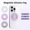 Magnetic Phone Ring Holder Silicone Phone Grip Stable Skin-friendly Selfie Ring Holder for Hands-Free Viewing