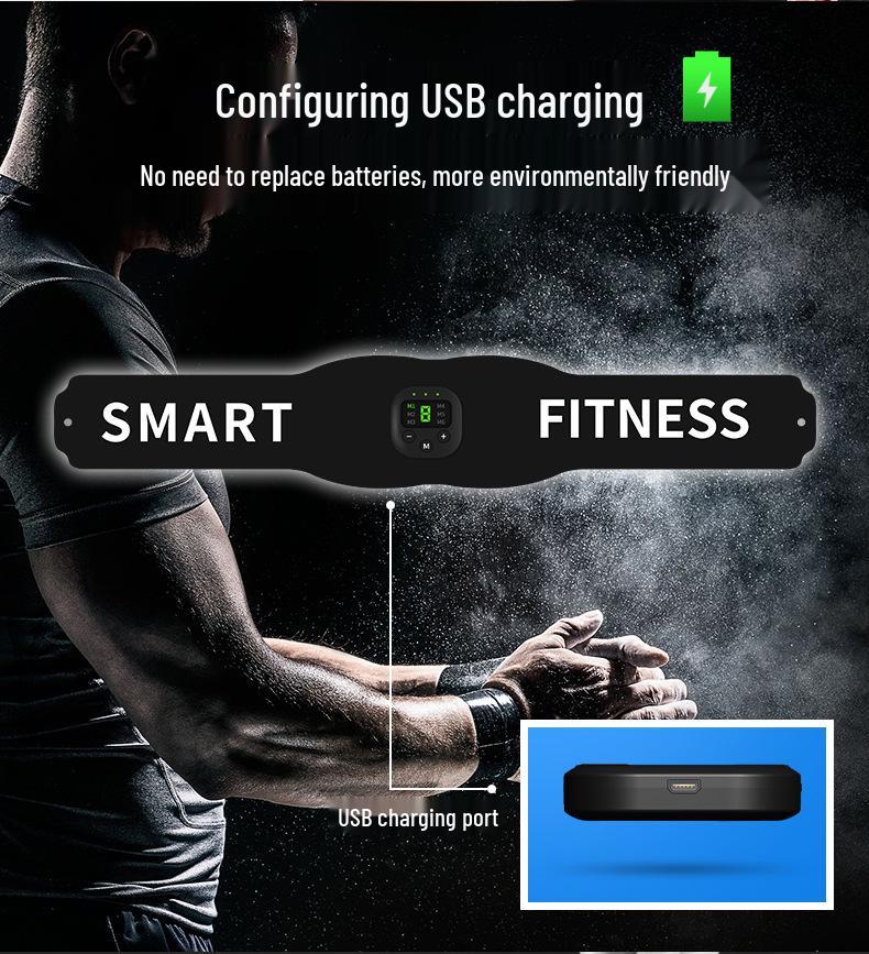 EMS Fitness Waist Belt: Smart Abdominal Sticker & Tummy Tuck Exerciser for Home Use