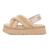 UGG Диско двухслойные воловьи кожаные удобные простые модные сандалии женские сандалии светло-серо-коричневые 1121550-DRI
