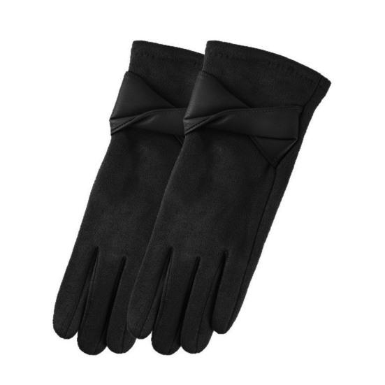 Женские замшевые зимние перчатки с сенсорным экраном, термоперчатки с плюшевой подкладкой, теплые перчатки для путешествий, поездок на работу, вождения, свиданий