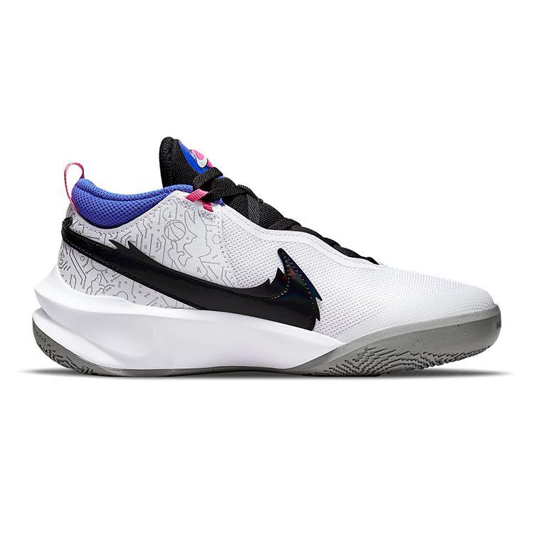Space Jam x Nike Team Hustle D10 SE GS Кроссовки детские Белый Гипер-королевский Розовый взрыв DH8053-100
