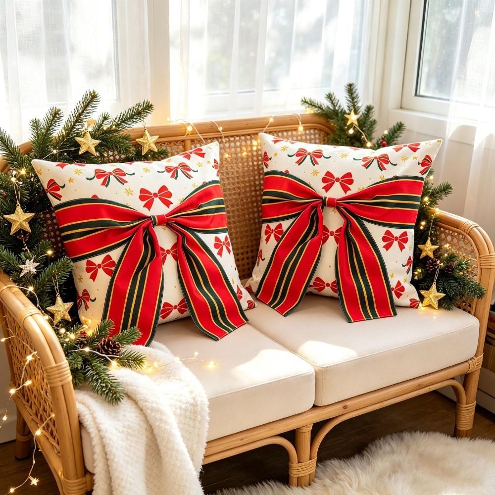 Christmas Tree Snowman Christmas Pillowcases 45x45cm Throw Pillow Case  Christmas Decor