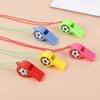24pcs Plastic Soccer Whistles with Rope Kids Football Birthday Party Favors Goody Pinata Filler Toys Boy Girl Christmas Gifts