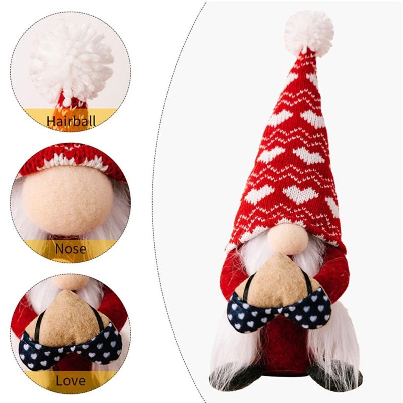 Valentine's Day Gnome Decorations Handmade Gnome Decorations for Table Ornament Valentines Birthday Present
