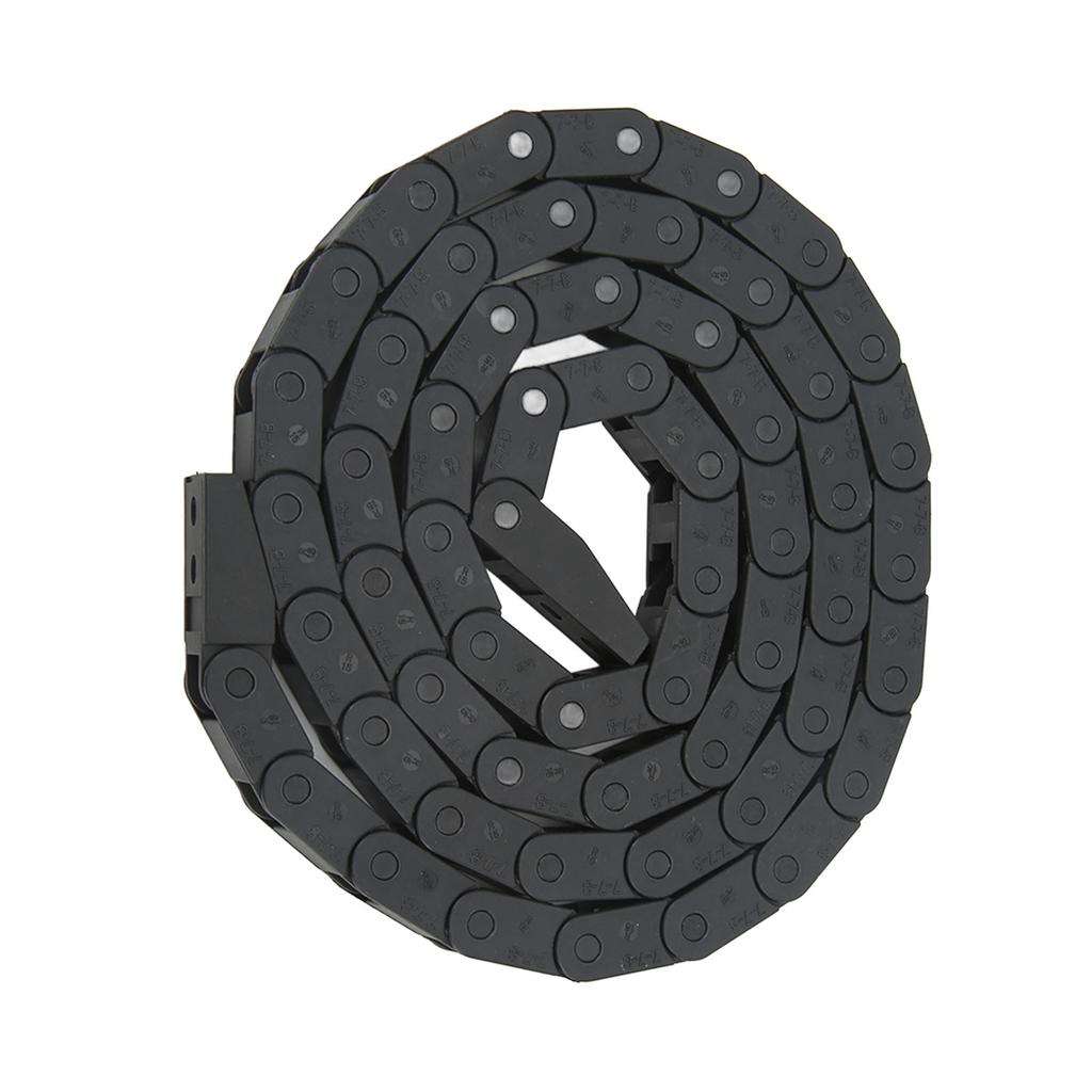 Черная пластиковая кабельная цепь для транспортировки проволоки с конечным соединителем для станков с ЧПУ 1 метр