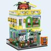 City Street View Modular Mall Supermarket Corner Convenience Store Retro Flower House MOC Architecture Building Blocks for Kids